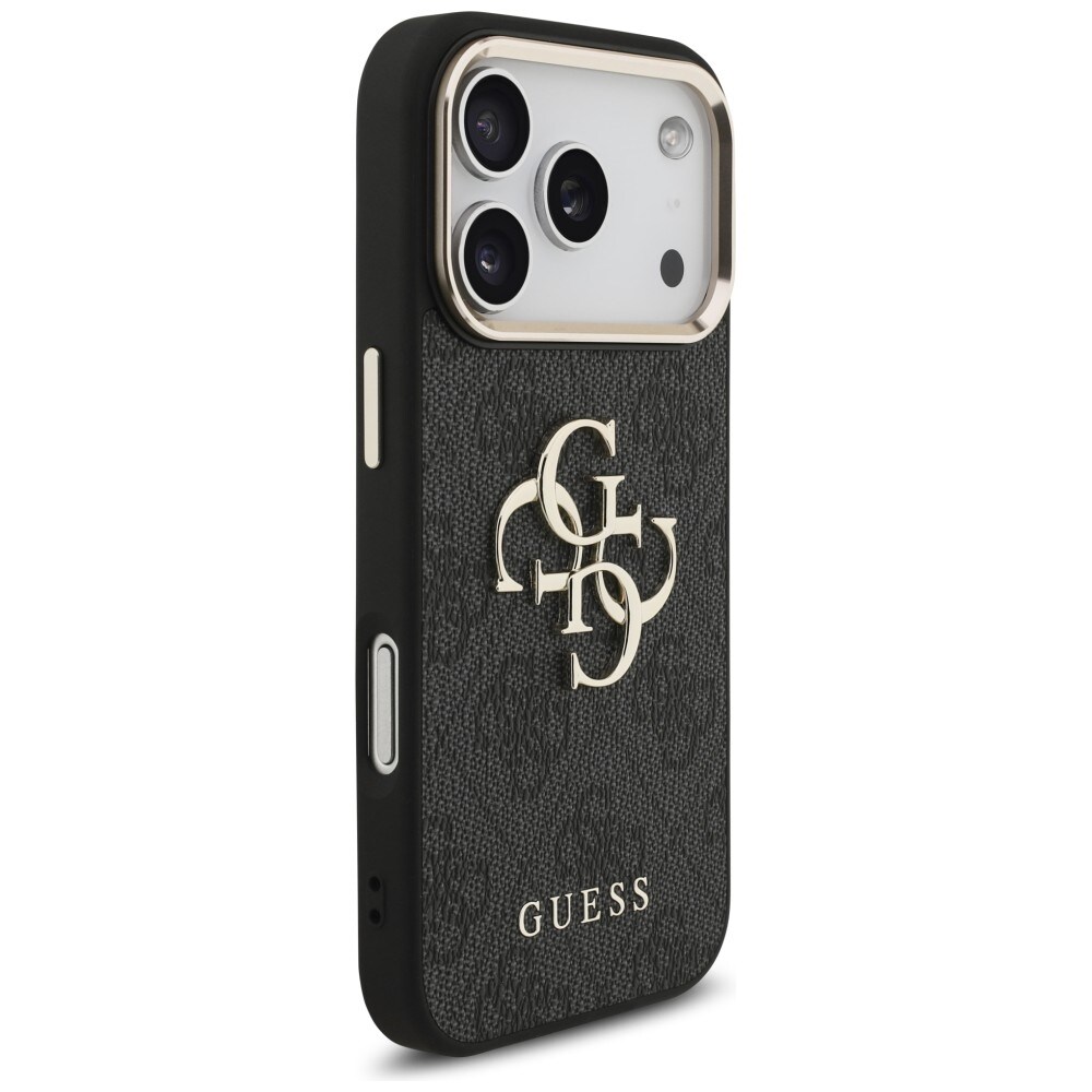 Guess 4G Big 4G Classic Logo-fodral för iPhone 17 Pro / 18 Pro – Svart och guld