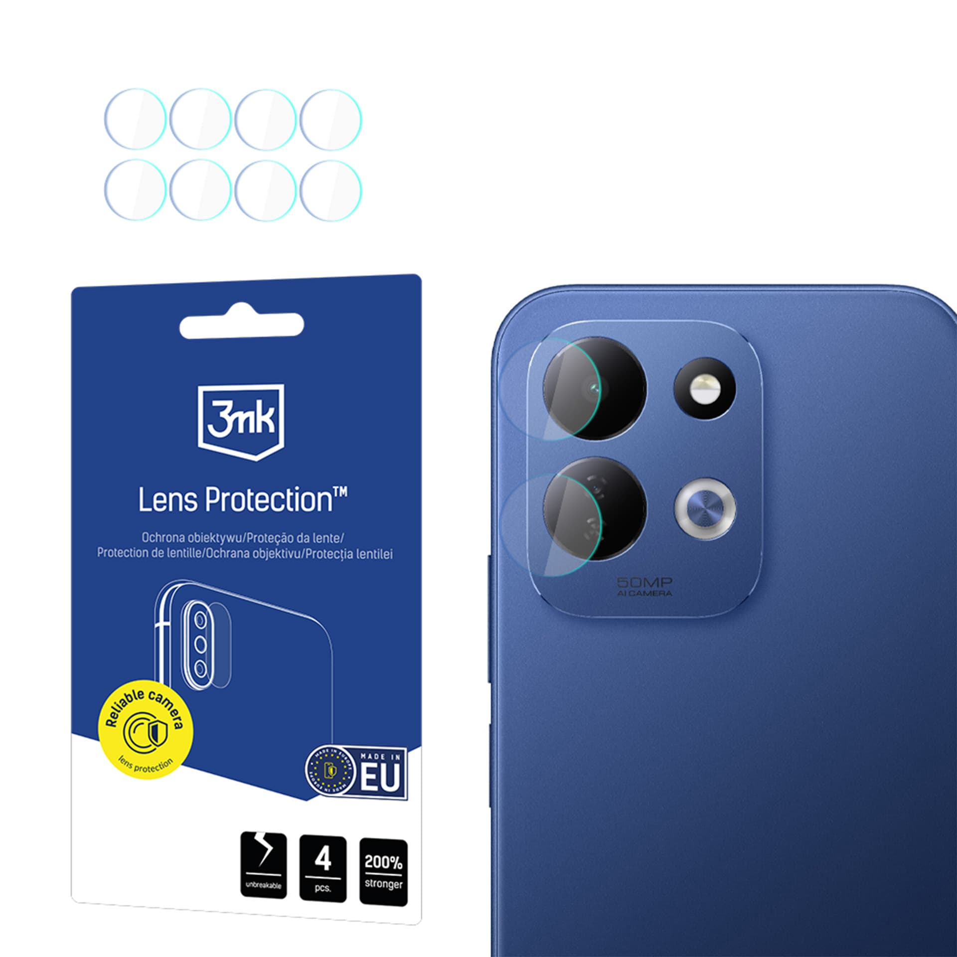 3mk Linsskydd – Hybridglas för kameralinsen till Xiaomi Redmi 17 4G / 5G