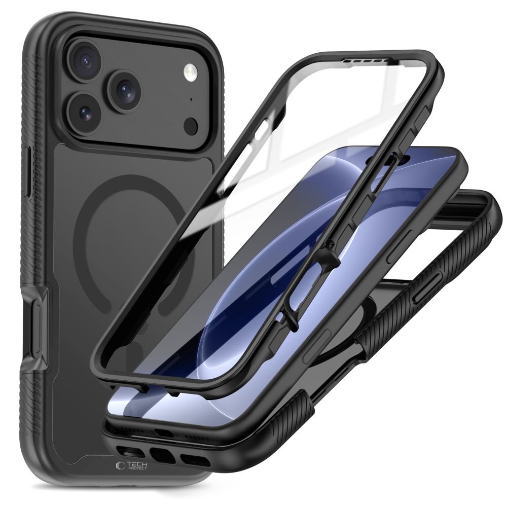 Tech-Protect Defense MagSafe-fodral för iPhone 17 Pro / 18 Pro – matt svart