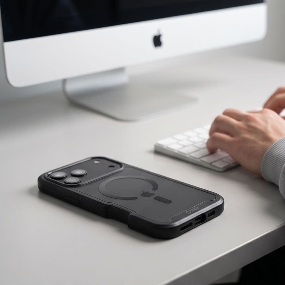 Tech-Protect Defense MagSafe-fodral för iPhone 17 Pro / 18 Pro – matt svart