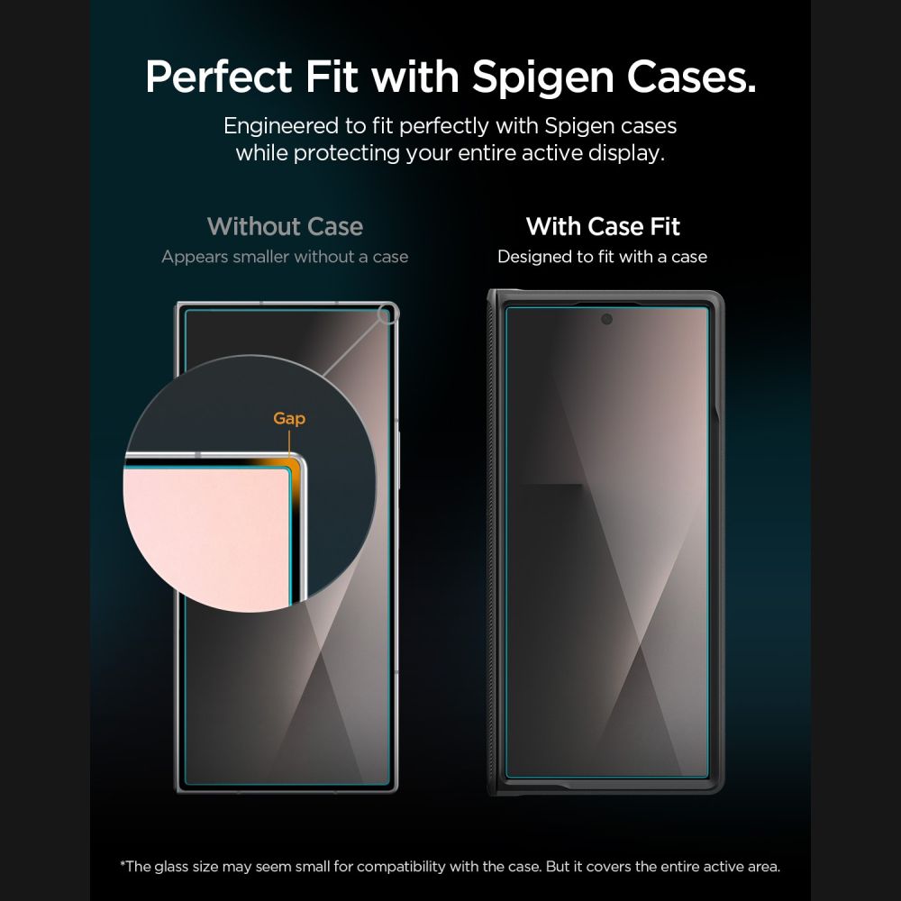 Spigen Glas.tR EZ Fit Pro HD Privacy – 2-pack härdat glas för Samsung Galaxy Z Fold 7/8 Ultra