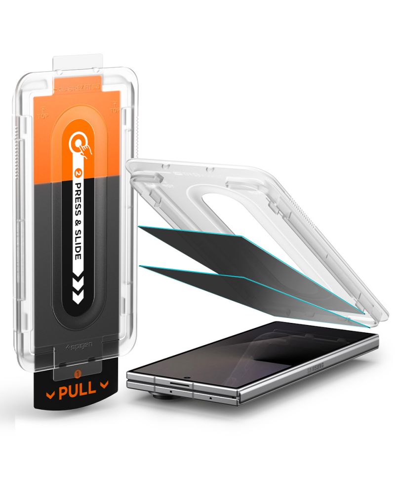 Spigen Glas.tR EZ Fit Pro HD Privacy – 2-pack härdat glas för Samsung Galaxy Z Fold 7/8 Ultra