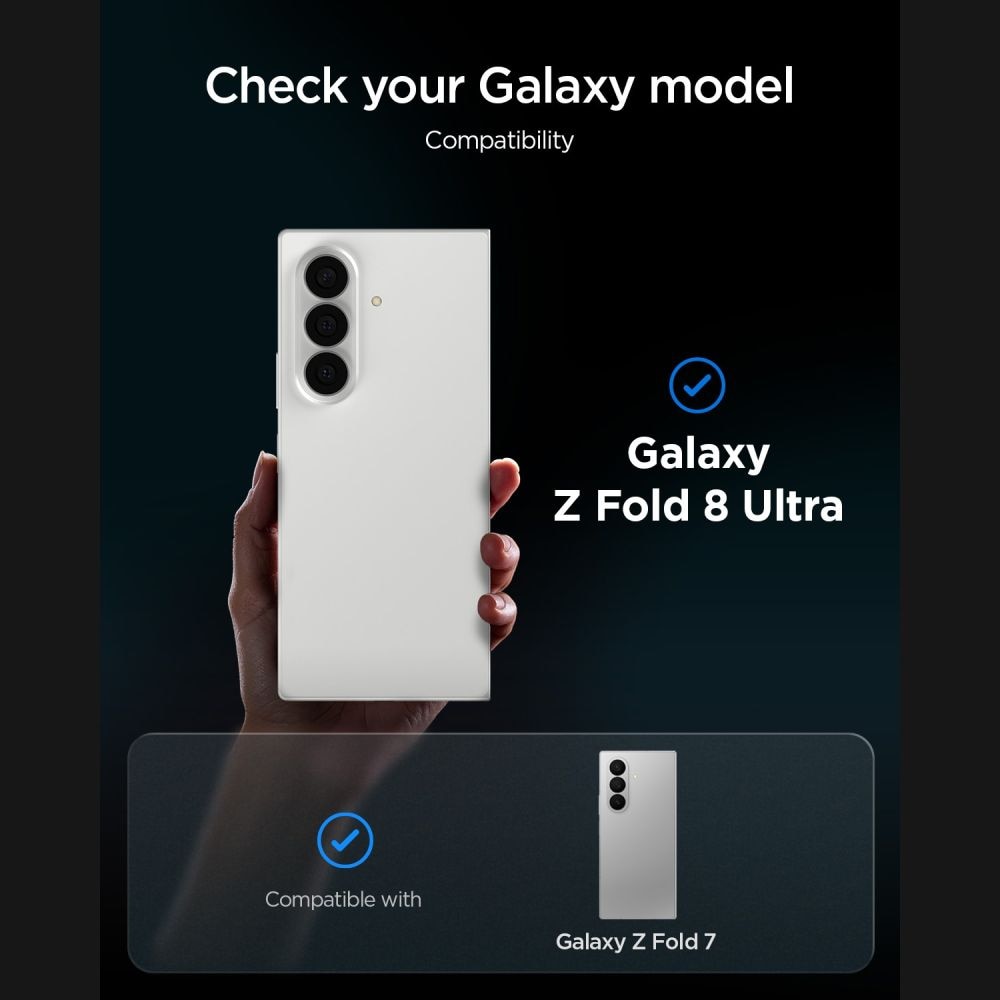 Spigen Glas.tR EZ Fit Pro HD Privacy – 2-pack härdat glas för Samsung Galaxy Z Fold 7/8 Ultra