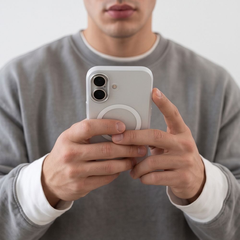 Tech-Protect MagZero MagSafe-fodral för iPhone 17 – mattvit