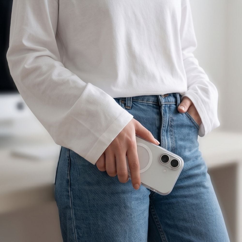 Tech-Protect MagZero MagSafe-fodral för iPhone 17 – mattvit
