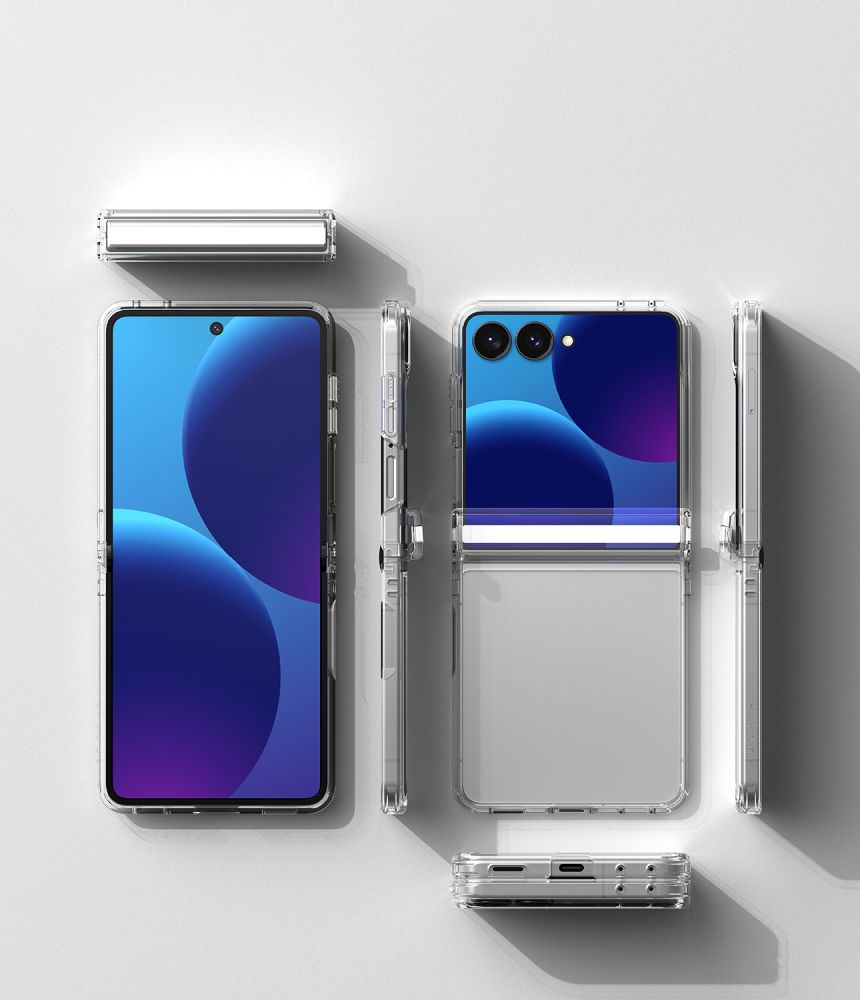 Ringke Fusion Flap-fodral för Samsung Galaxy Z Flip 8 – genomskinligt