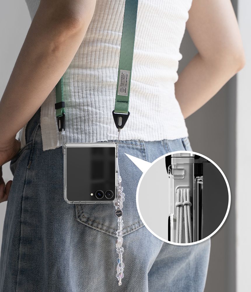 Ringke Fusion Flap-fodral för Samsung Galaxy Z Flip 8 – genomskinligt