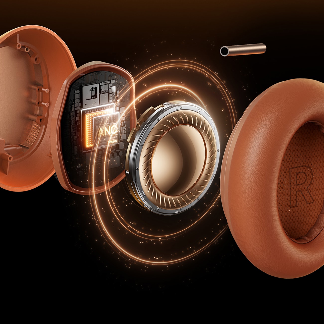 Baseus Inspire XH1 Sound by Bose – trådlösa hörlurar med ANC och Dolby Audio, Starry Heat