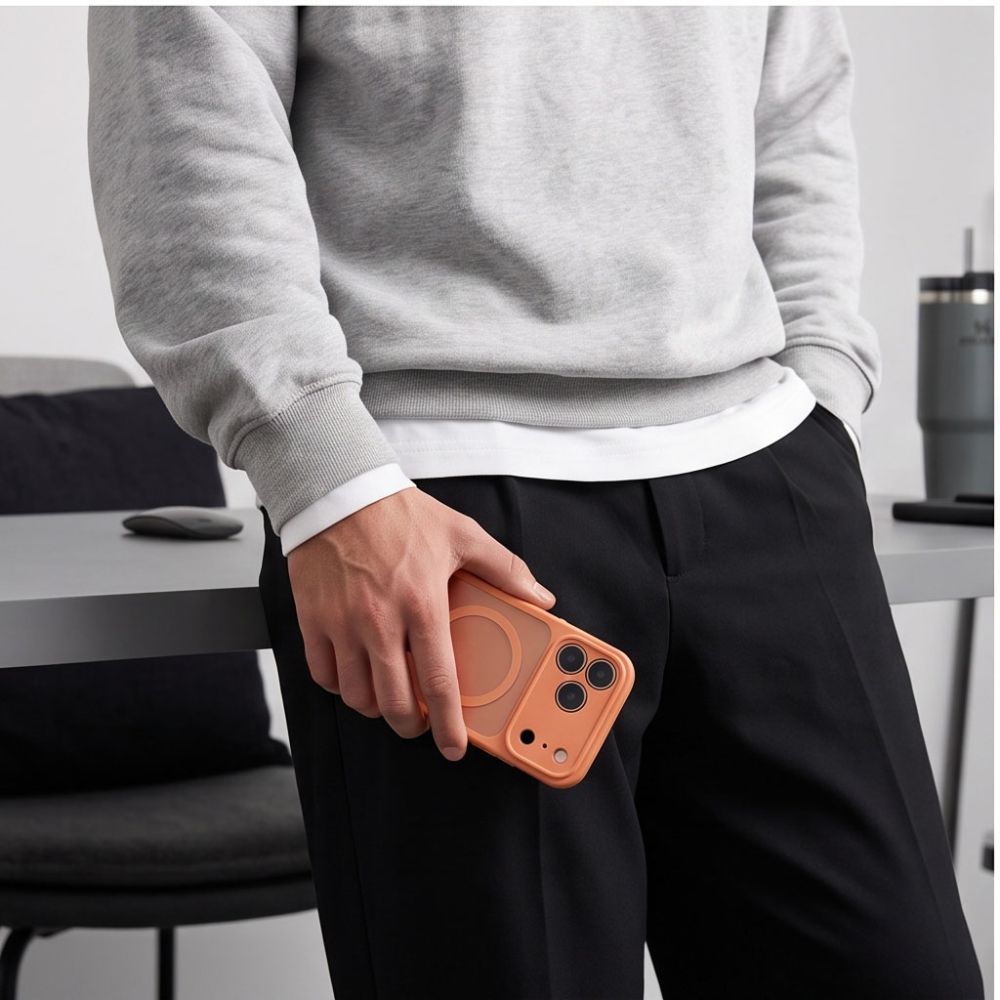 Tech-Protect BasicMag MagSafe-fodral för iPhone 17 Pro Max / 18 Pro Max – matt orange