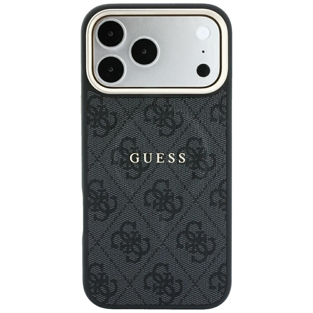 Guess präglad 4G Classic MagSafe-skal för iPhone 17 Pro / 18 Pro – Svart