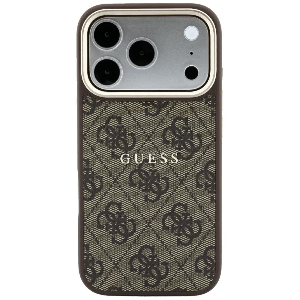 Guess präglad 4G Classic MagSafe-skal för iPhone 17 Pro Max / 18 Pro Max – Brunt