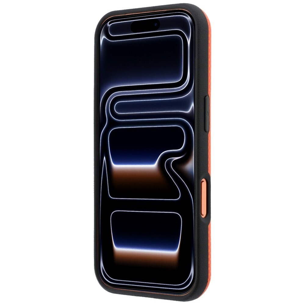 BMW M Quadrille Kevlar Metal Logo MagSafe-etui til iPhone 17 Pro / 18 Pro – Orange