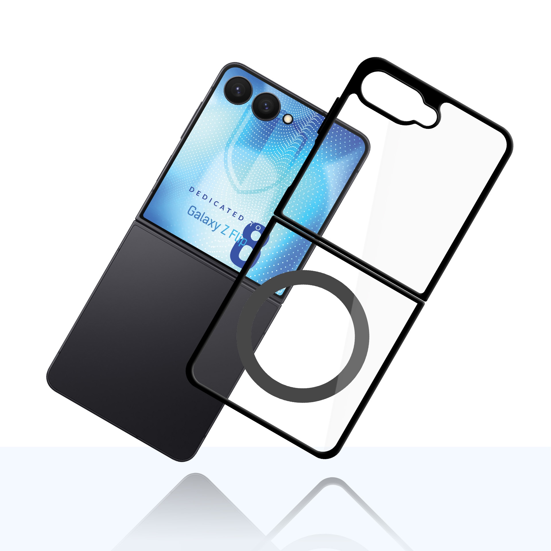 3mk Satin Armor Case+ Flip för Samsung Galaxy Z Flip 8 – transparent