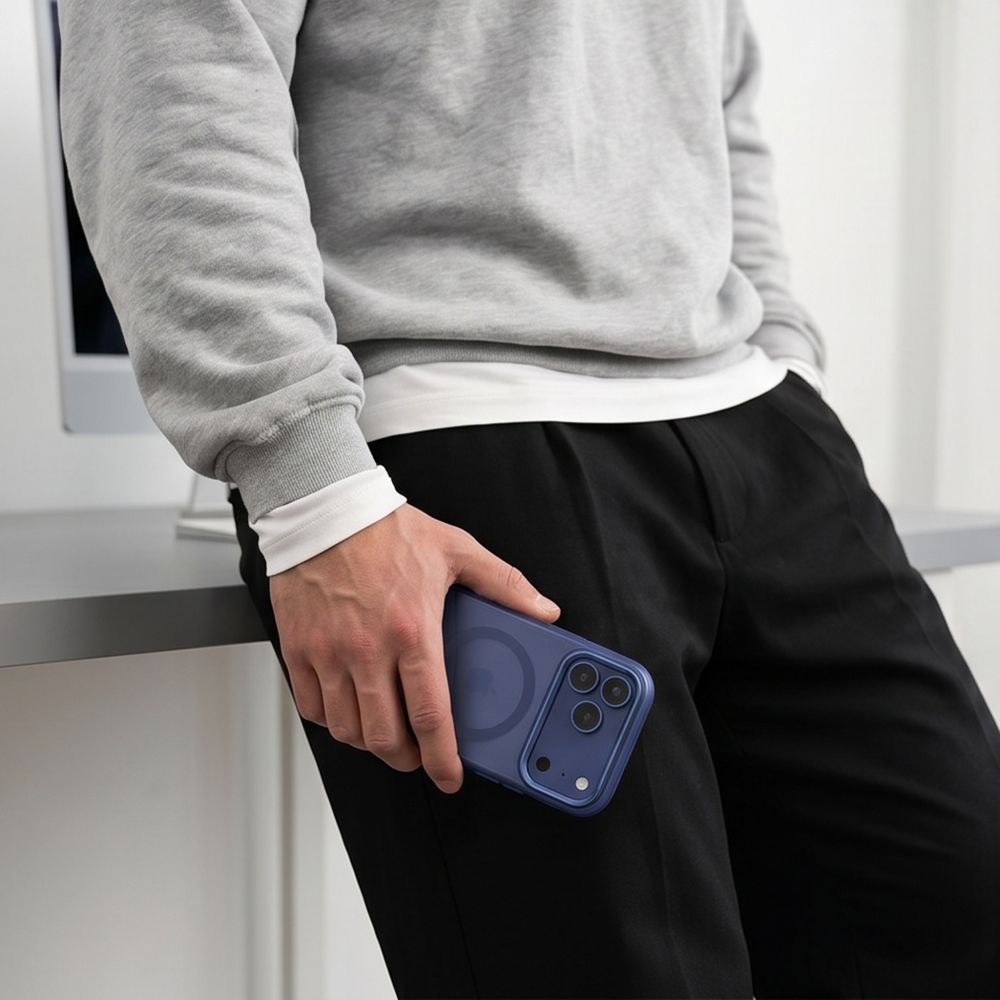 Tech-Protect MagZero MagSafe-fodral för iPhone 17 Pro Max / 18 Pro Max – matt marinblå
