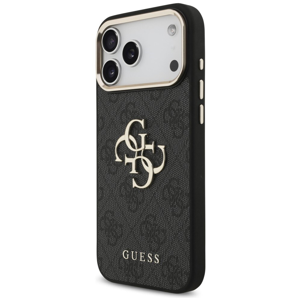 Guess 4G Big 4G Classic Logo-fodral för iPhone 17 Pro Max / 18 Pro Max – svart och guld