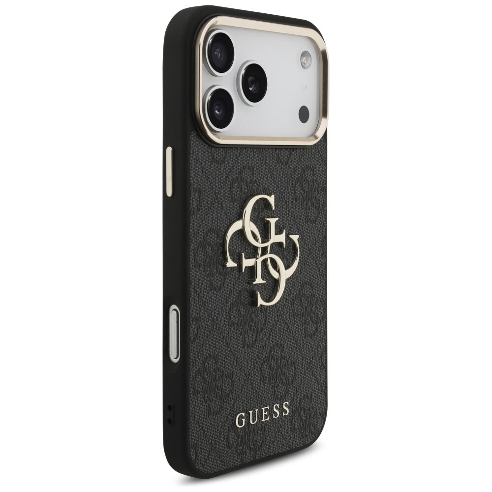 Guess 4G Big 4G Classic Logo-fodral för iPhone 17 Pro Max / 18 Pro Max – svart och guld