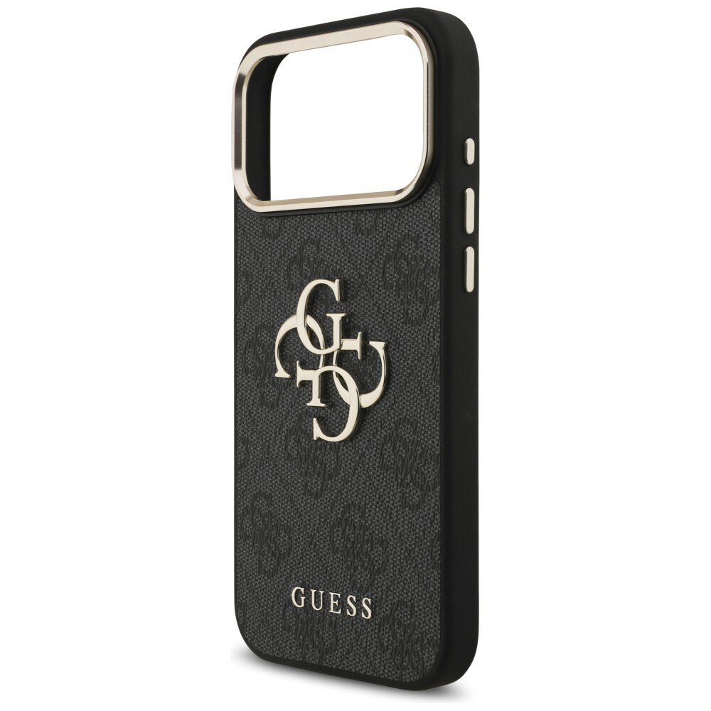 Guess 4G Big 4G Classic Logo-fodral för iPhone 17 Pro Max / 18 Pro Max – svart och guld