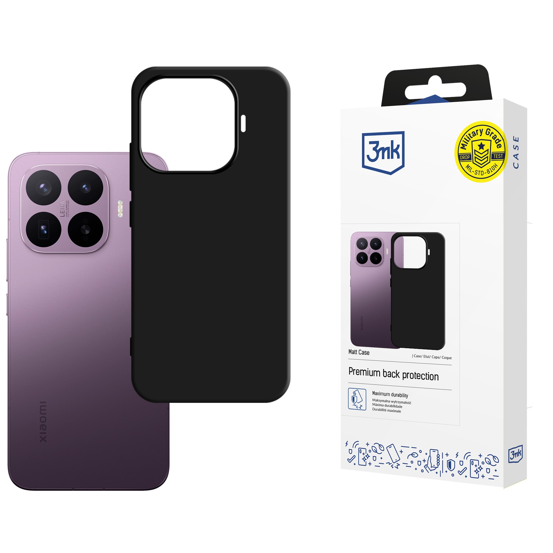 3mk matt skal till Xiaomi 17T Pro – svart