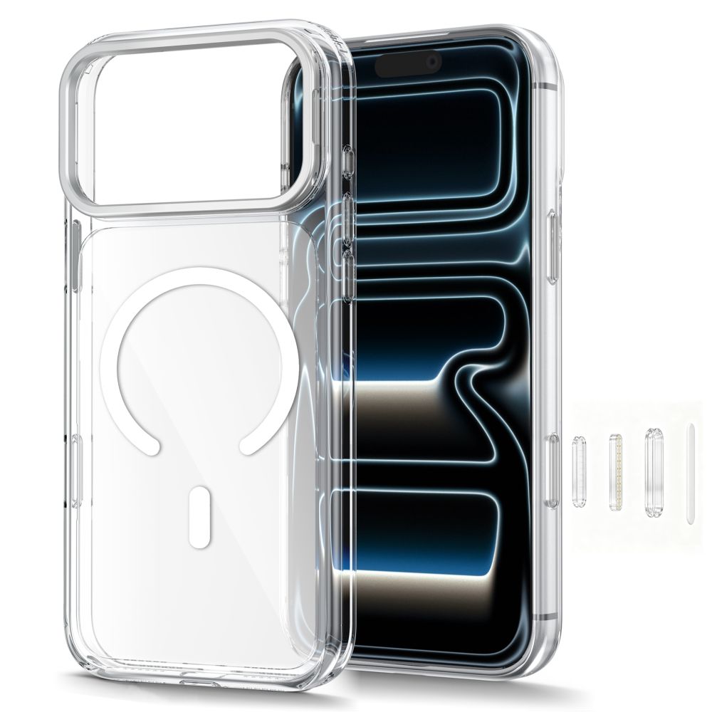 Tech-Protect MagStand MagSafe CC-fodral för iPhone 18 Pro Max / 17 Pro Max – genomskinligt
