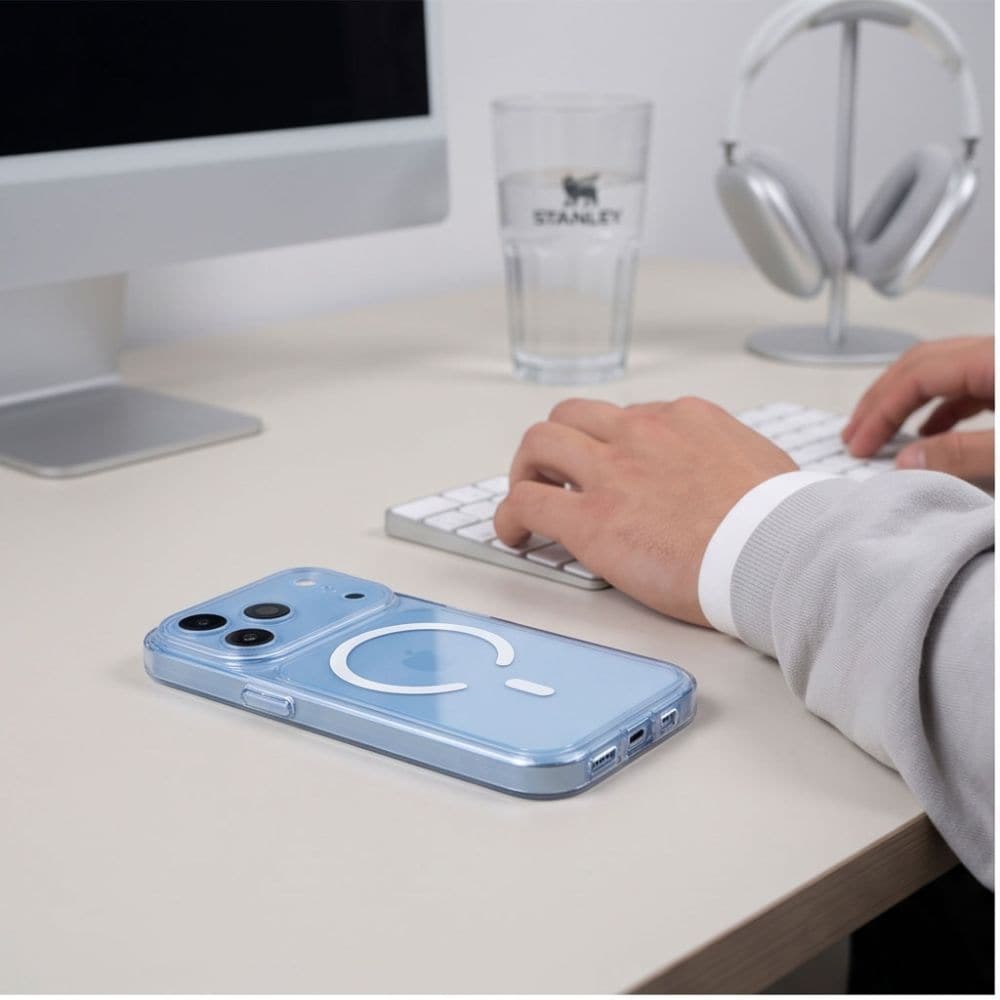 Tech-Protect MagPeak MagSafe CC-fodral för iPhone 18 Pro Max / 17 Pro Max – genomskinligt