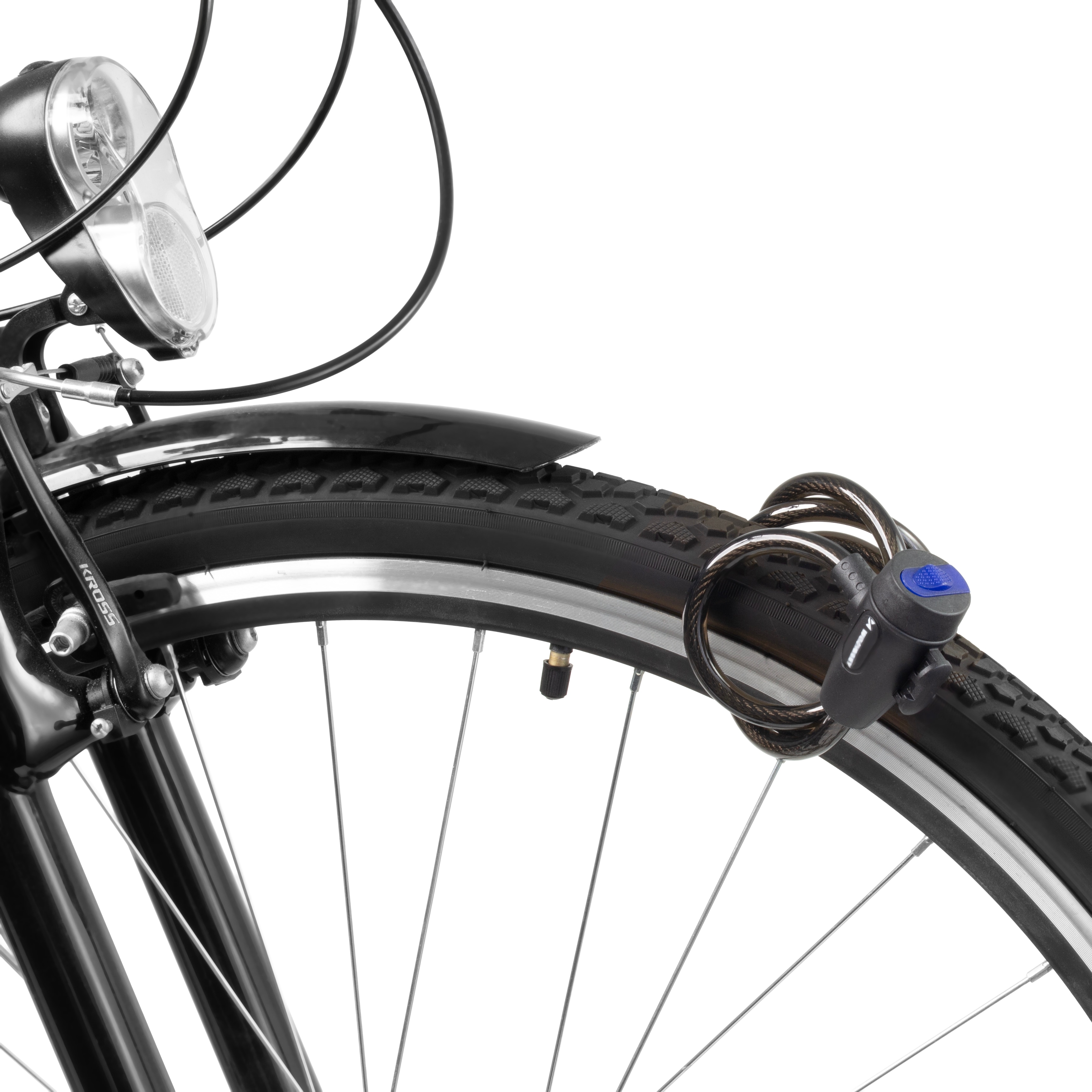 Wozinsky WZR-K3 cykellås med nyckel, 90 cm – svart
