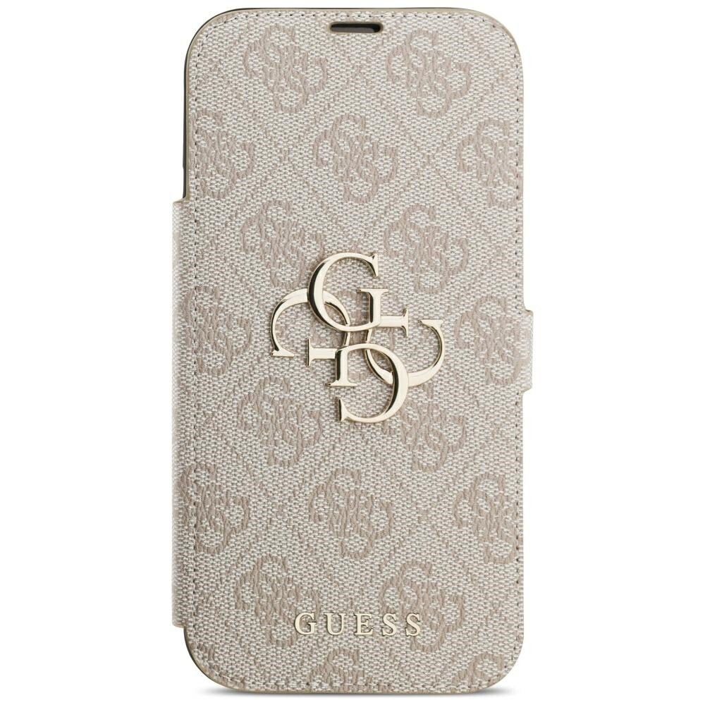Guess Book 4G metallfodral med logotyp för iPhone 18 Pro Max / 17 Pro Max – Rosa