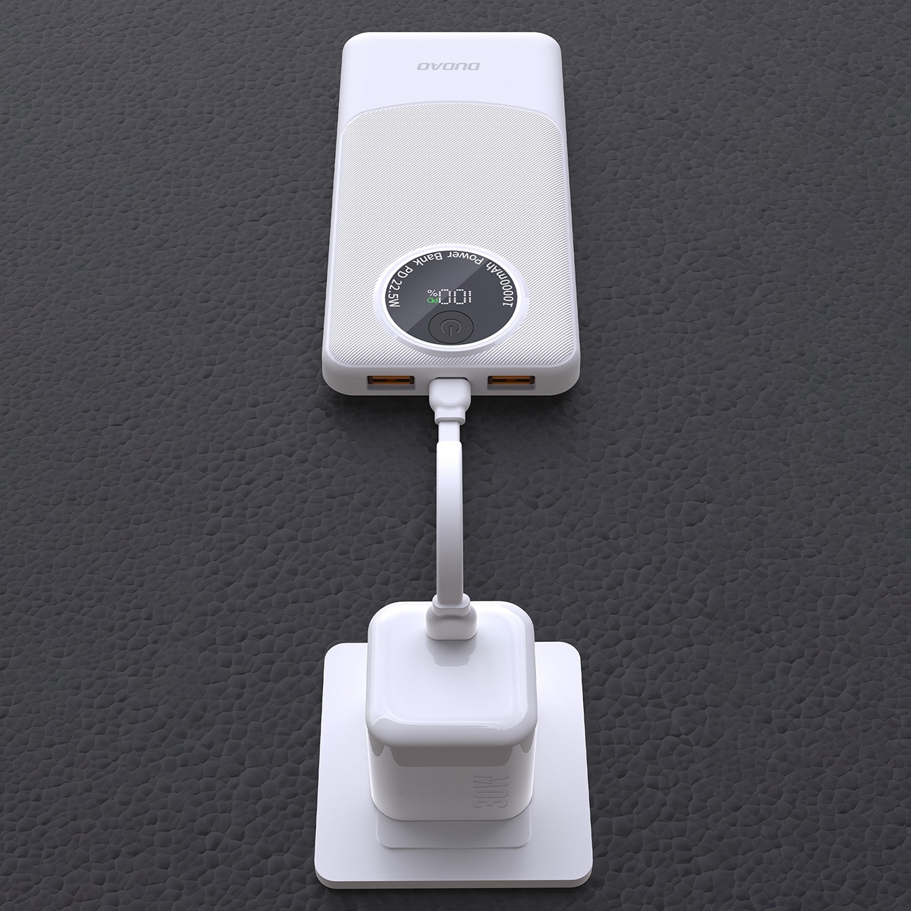 Dudao K12 Powerbank 10 000 mAh PD 22,5 W USB-A USB-C – Svart
