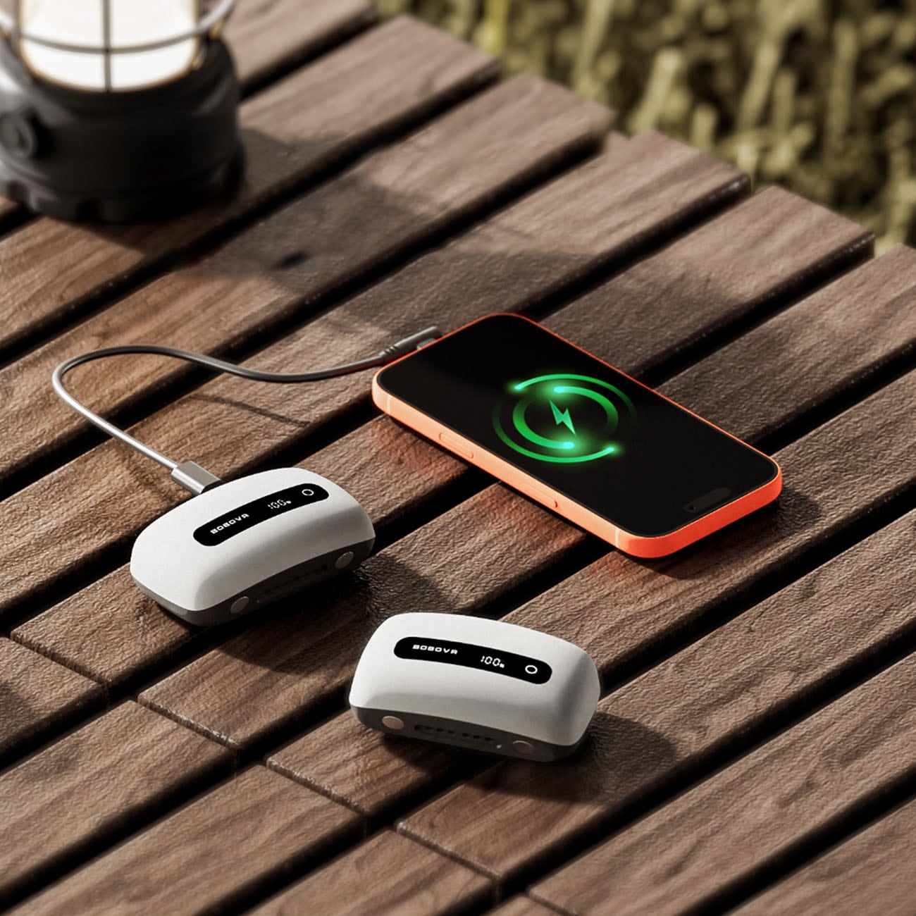 BoboVR BM60-2 6500 mAh-batteri för BoboVR M3 Pro+ och BoboVR M3, 2 st. med laddningsstation – vitt