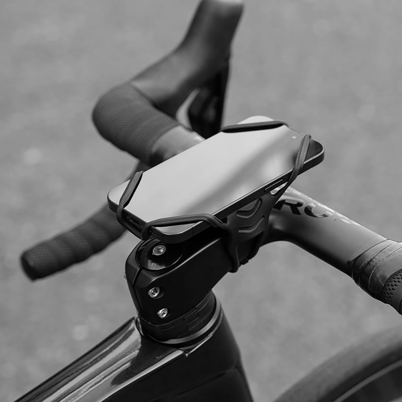 Rockbros LF24166 Cykelhållare i silikon för mobiltelefoner, 4–7 tum – Svart