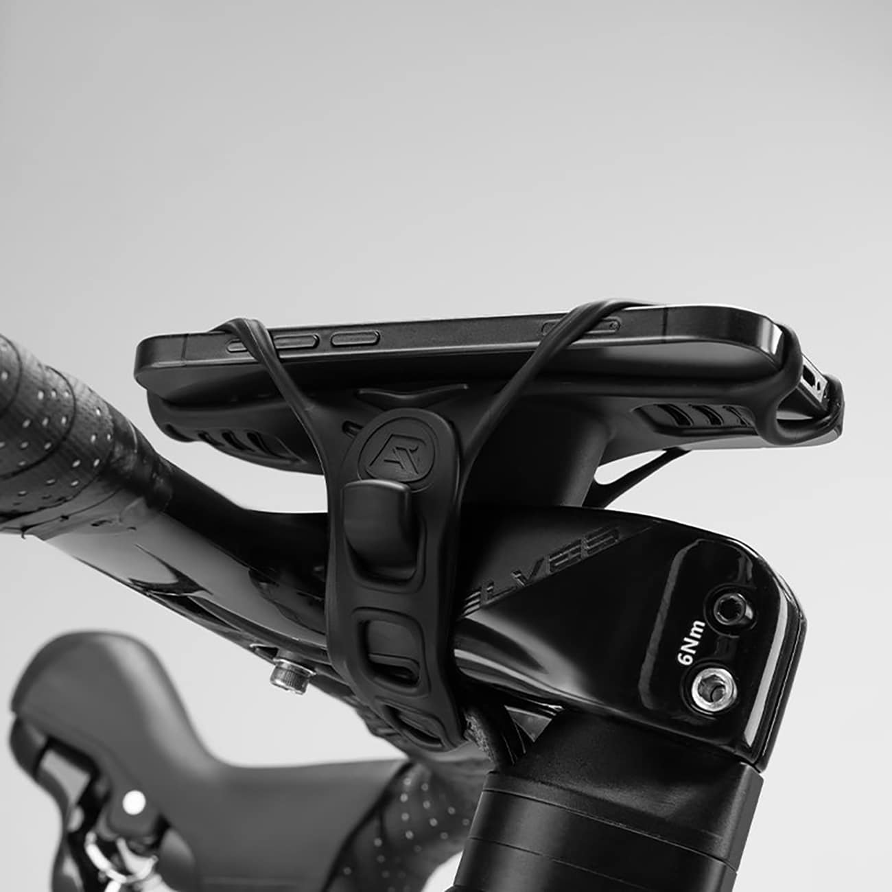 Rockbros LF24166 Cykelhållare i silikon för mobiltelefoner, 4–7 tum – Svart