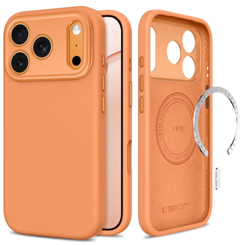 Tech-Protect Uniq MagSafe CC-fodral för iPhone 18 Pro Max / 17 Pro Max – Orange