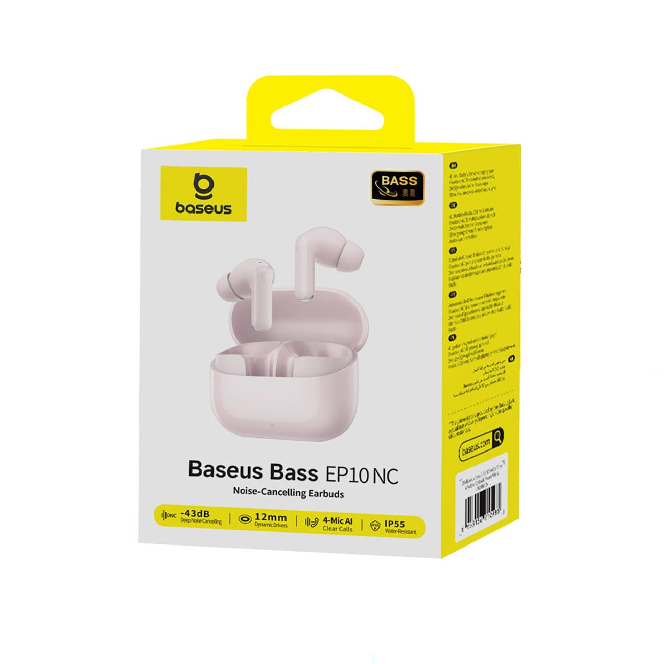 Baseus Bass EP10 TWS trådlösa in-ear-hörlurar med ANC – rosa