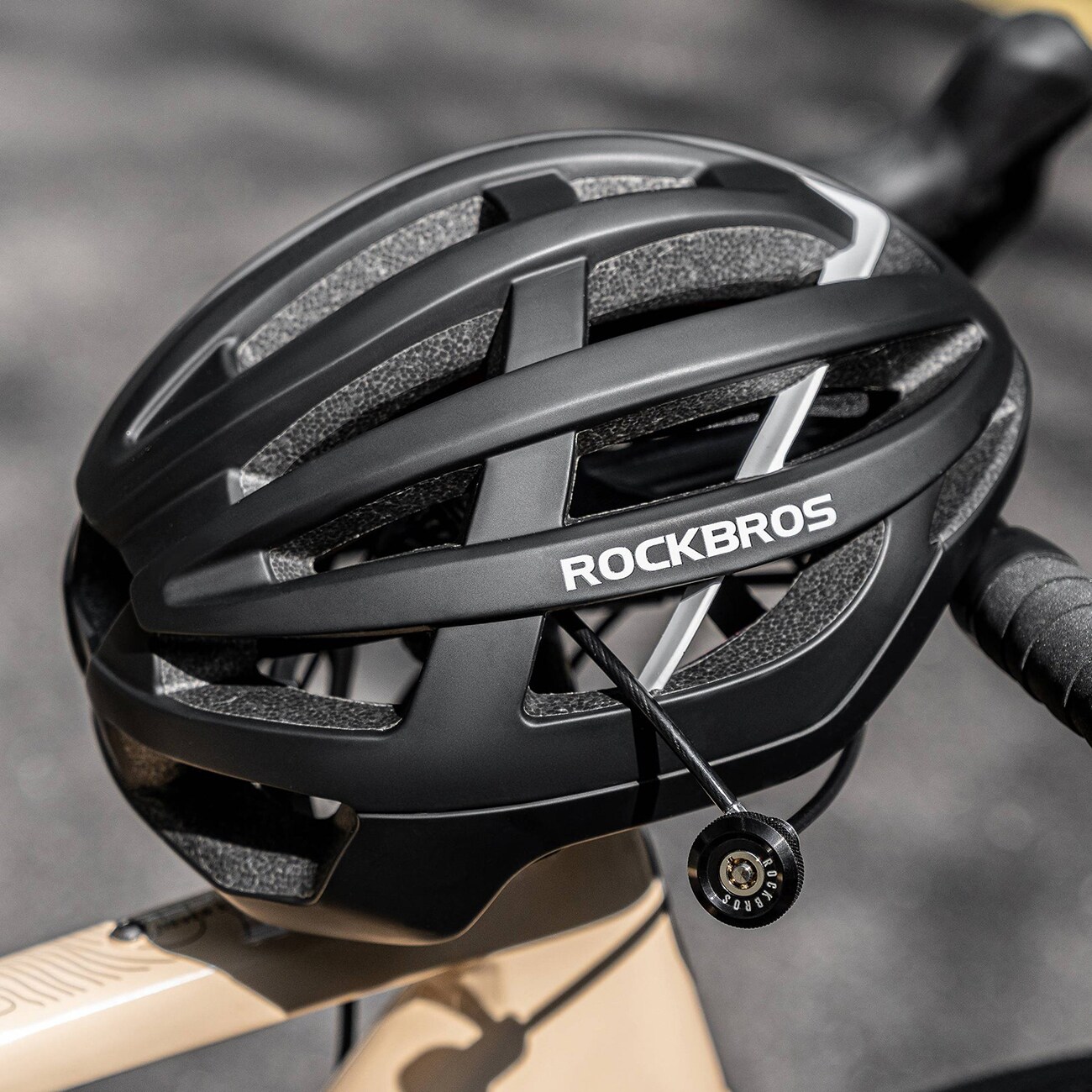 Rockbros YG-HILRO1 ROAD TO SKY sykkelkabel-lås, skjult i styret – svart