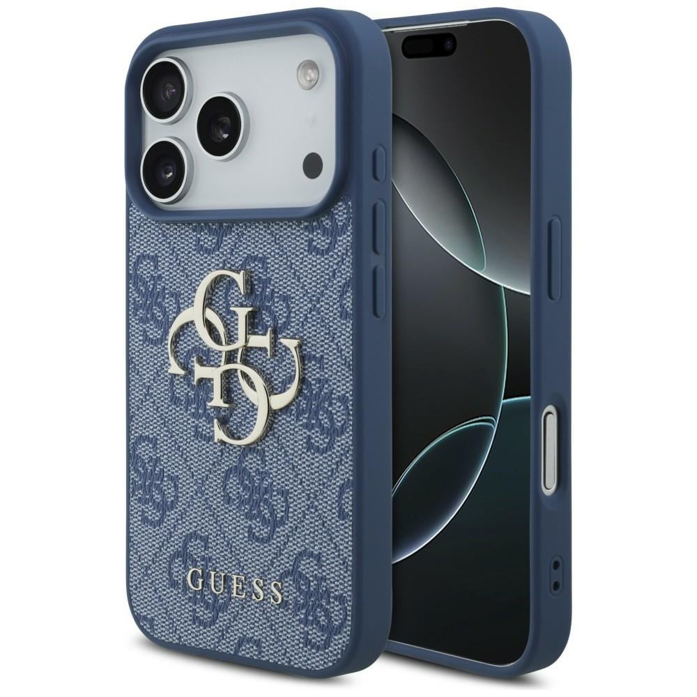 Guess 4G-fodral med stor logotyp för iPhone 17 Pro / 18 Pro – Blå