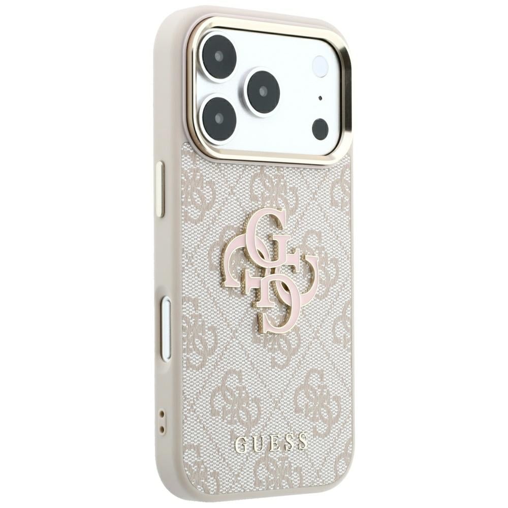 Guess 4G & Big Resin-logotypfodral för iPhone 17 Pro Max / 18 Pro Max – Rosa