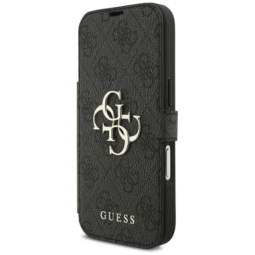Guess Book 4G metal-logo-etui til iPhone 18 Pro / 17 Pro – Sort