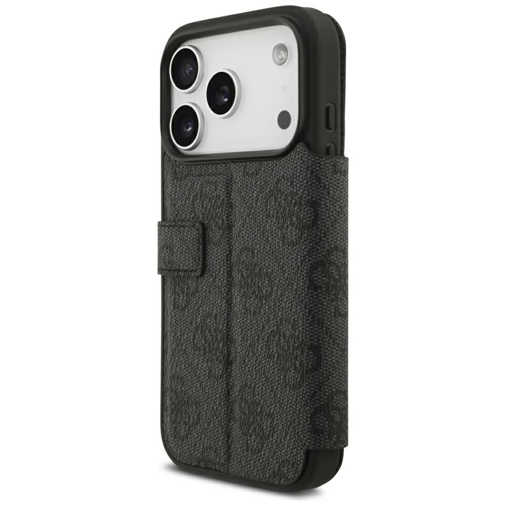 Guess Book 4G metal-logo-etui til iPhone 18 Pro / 17 Pro – Sort