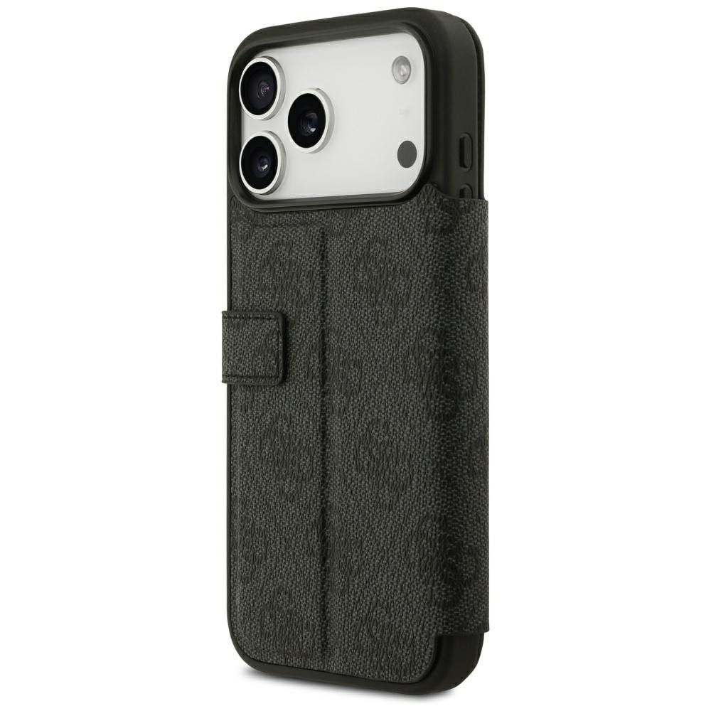 Guess Book 4G metallfodral med logotyp för iPhone 18 Pro Max / 17 Pro Max – Svart