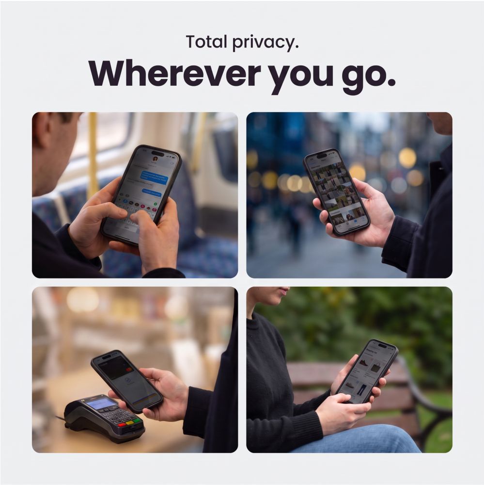 Tech-Protect Glass SPY+ 2-pack – integritetsskyddande härdat glas för iPhone 18 Pro Max