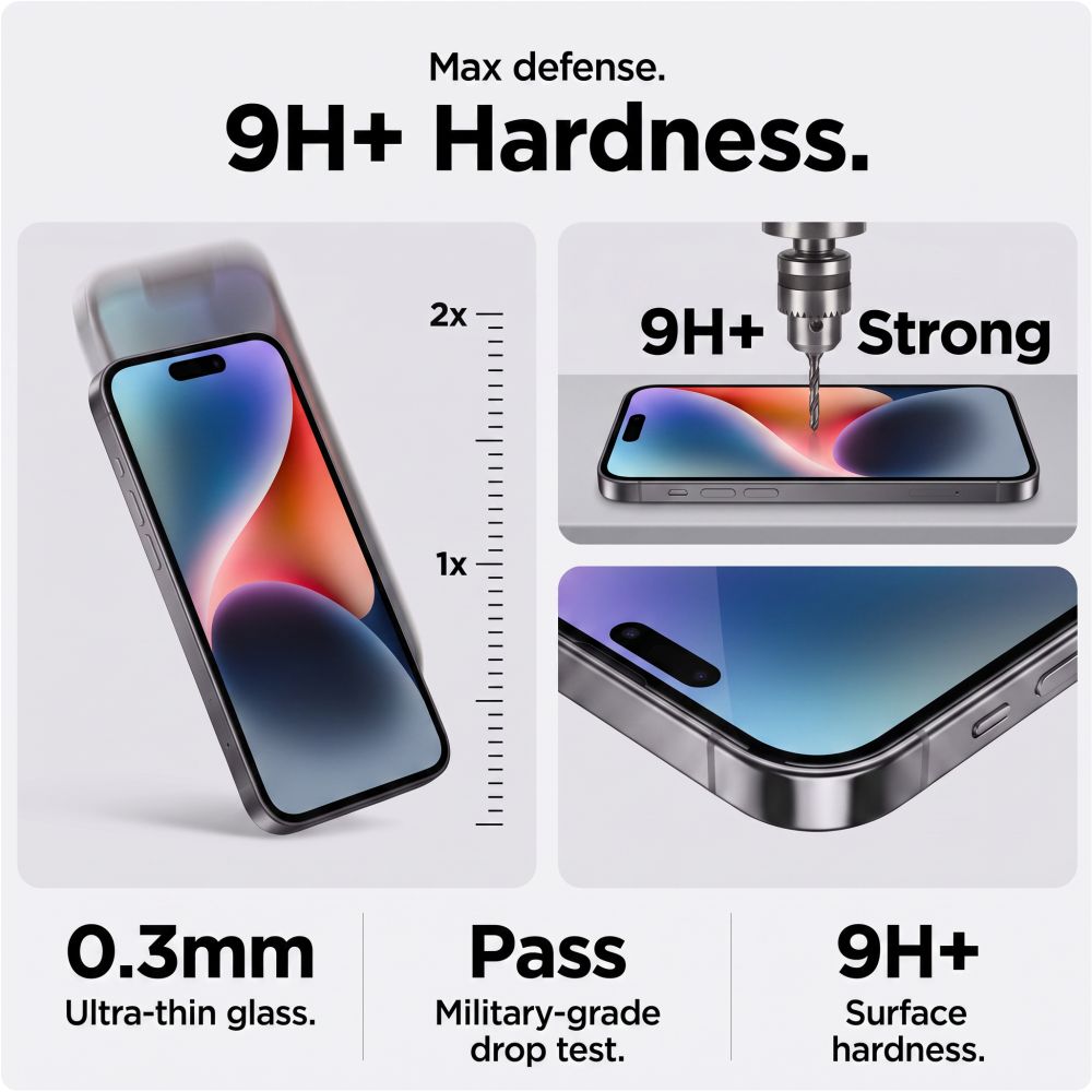Tech-Protect Glass SPY+ 2-pack – integritetsskyddande härdat glas för iPhone 18 Pro Max