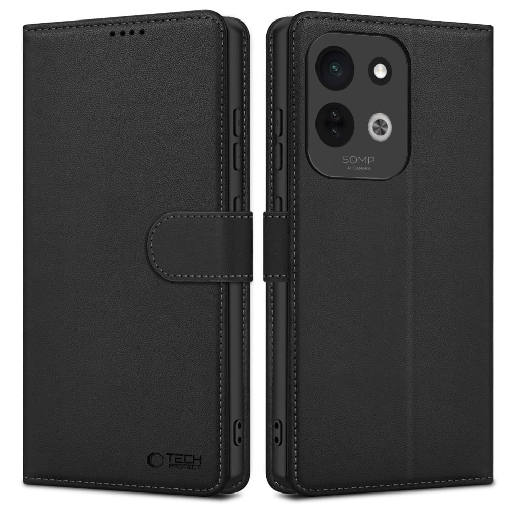 Tech-Protect plånboksfodral för Xiaomi Redmi 17G / 5G – Svart