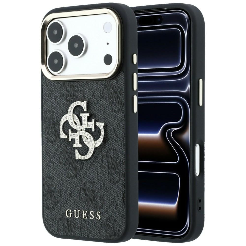 Guess 4G & Big Strass Logo-fodral för iPhone 17 Pro Max / 18 Pro Max – Svart