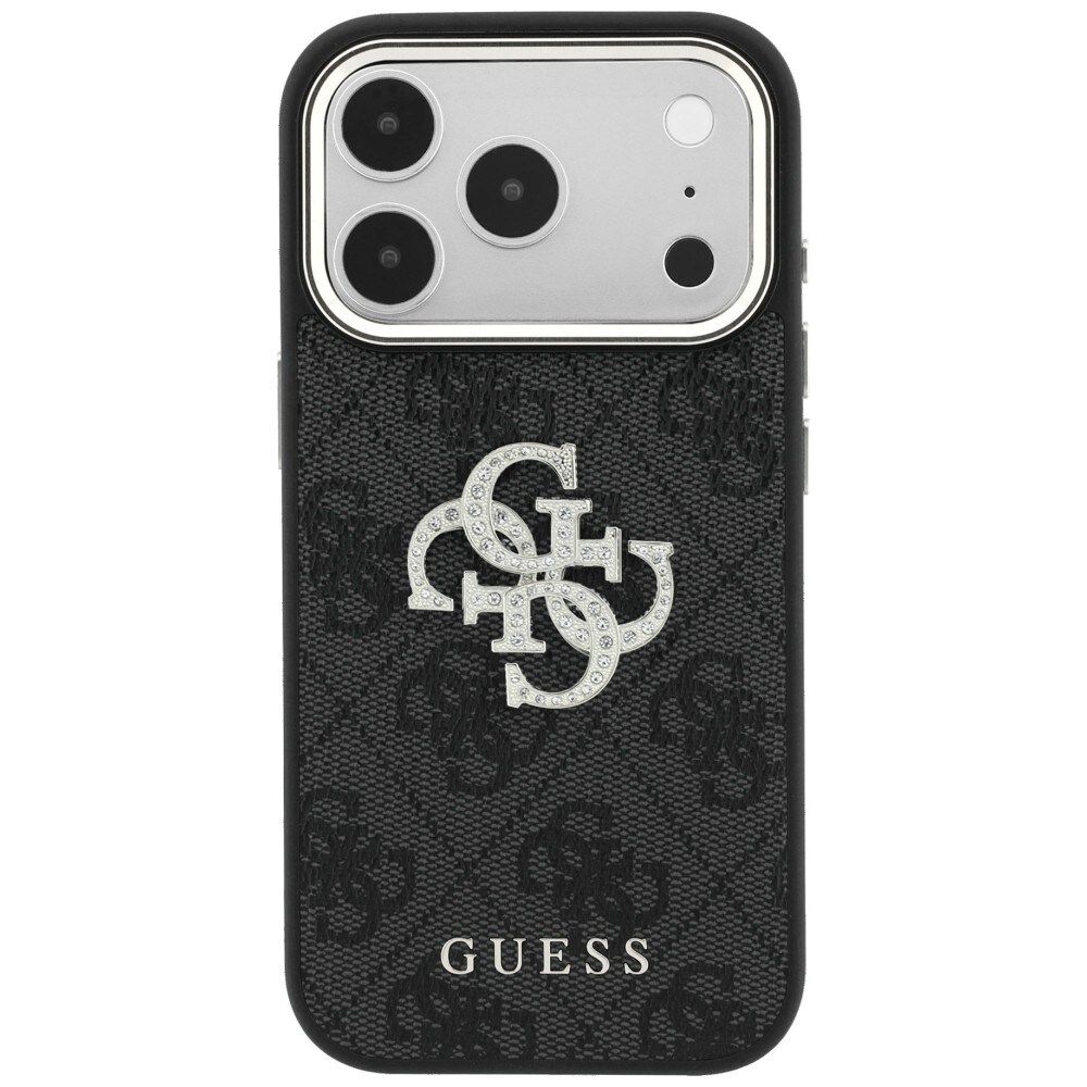 Guess 4G & Big Strass Logo-fodral för iPhone 17 Pro Max / 18 Pro Max – Svart