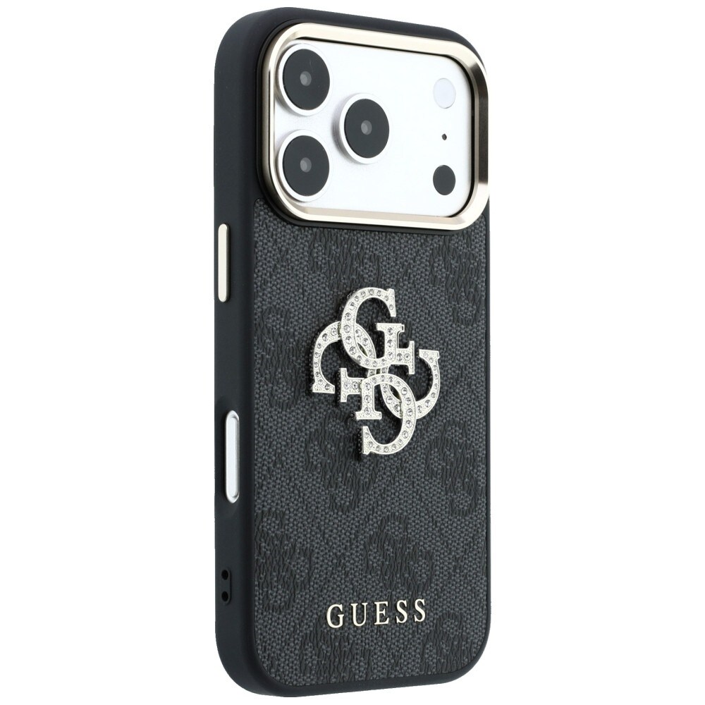 Guess 4G & Big Strass Logo-fodral för iPhone 17 Pro Max / 18 Pro Max – Svart