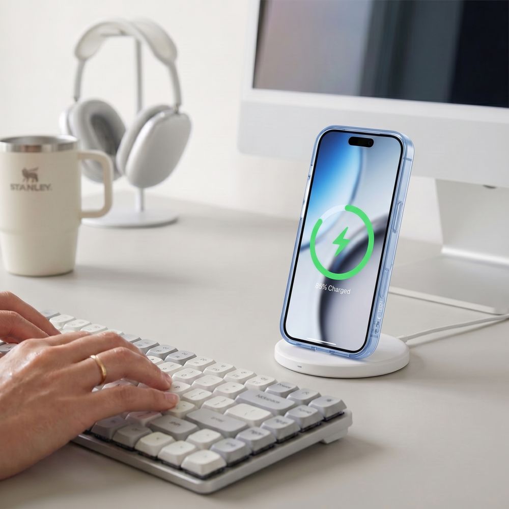 Tech-Protect MagPeak MagSafe CC-fodral för iPhone 18 Pro / 17 Pro – genomskinligt