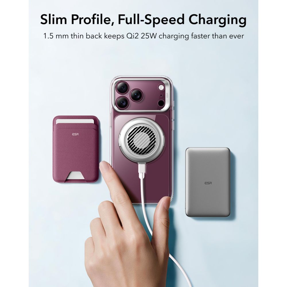 ESR Classic Hybrid-etui med støttefod og MagSafe til iPhone 18 Pro / 17 Pro – gennemsigtigt