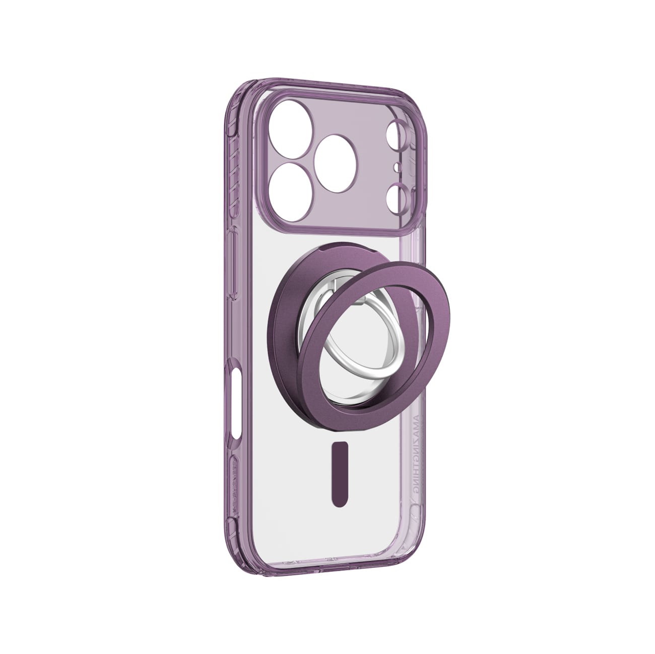 AmazingThing Titan Pro-objektivringsæt m/etui til iPhone 18 Pro Max, kameradæksel, MagSafe – Lilla