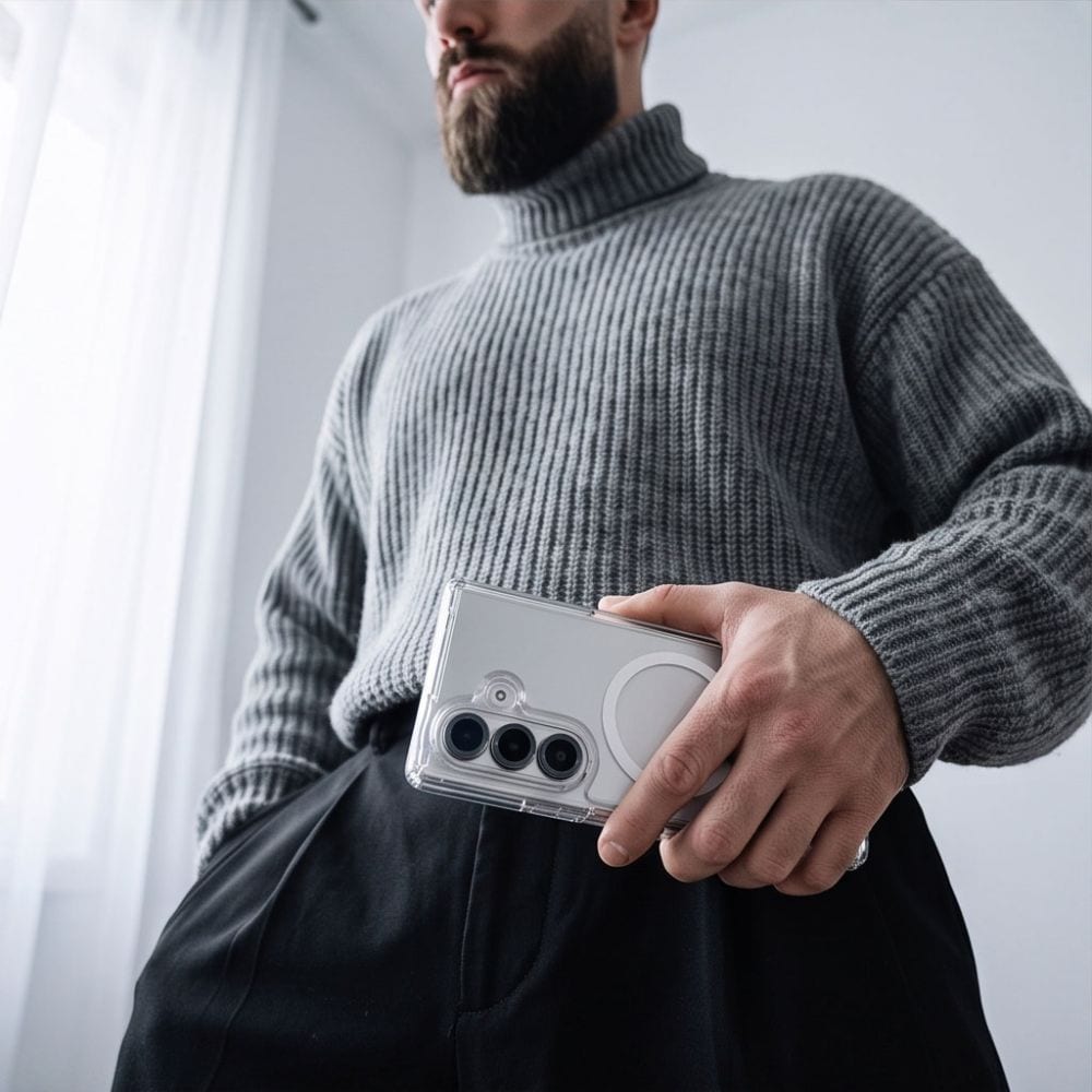Tech-Protect FlexAir Hybrid MagSafe-etui til Samsung Galaxy Z Fold 8 Ultra – gennemsigtigt