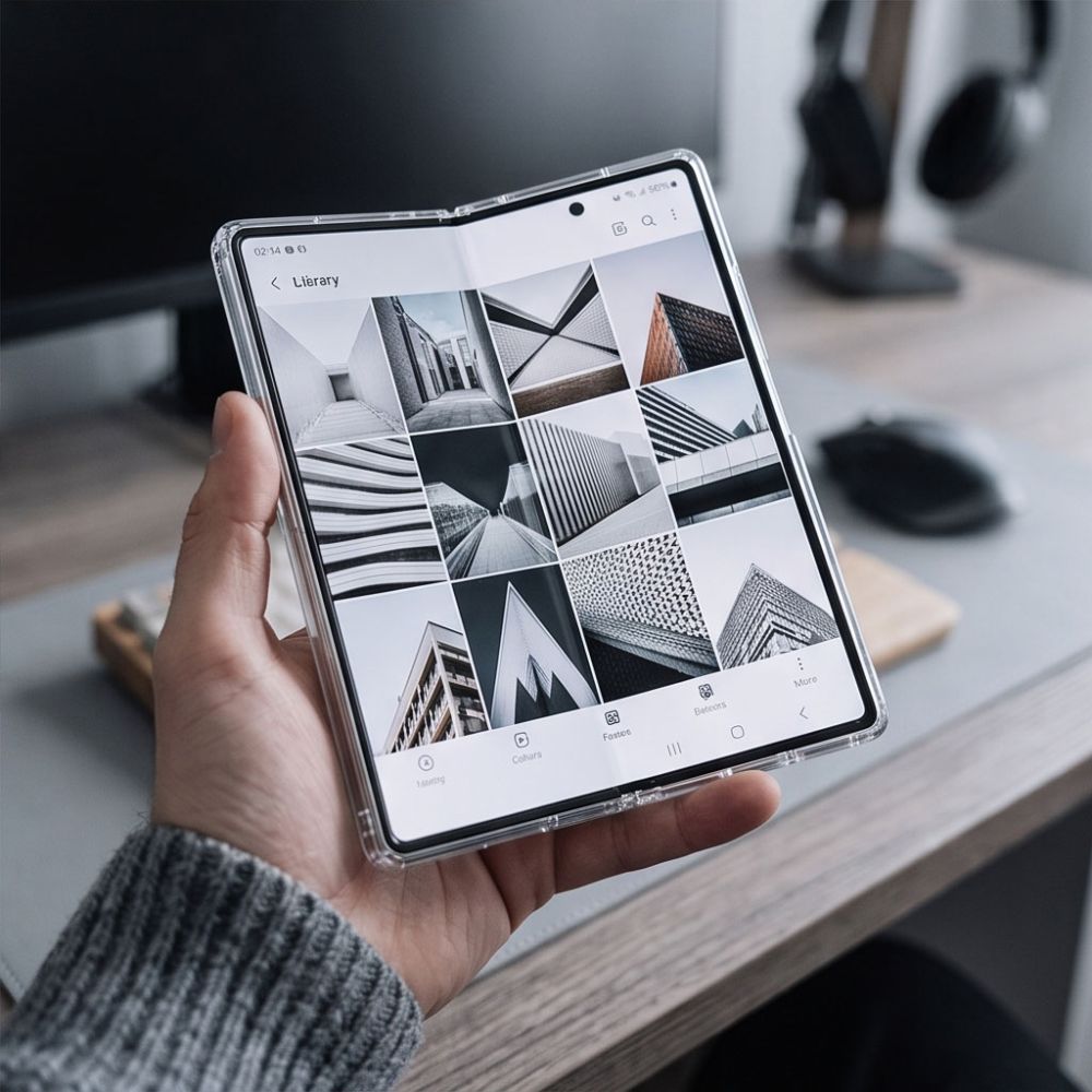 Tech-Protect FlexAir Hybrid MagSafe-etui til Samsung Galaxy Z Fold 8 Ultra – gennemsigtigt