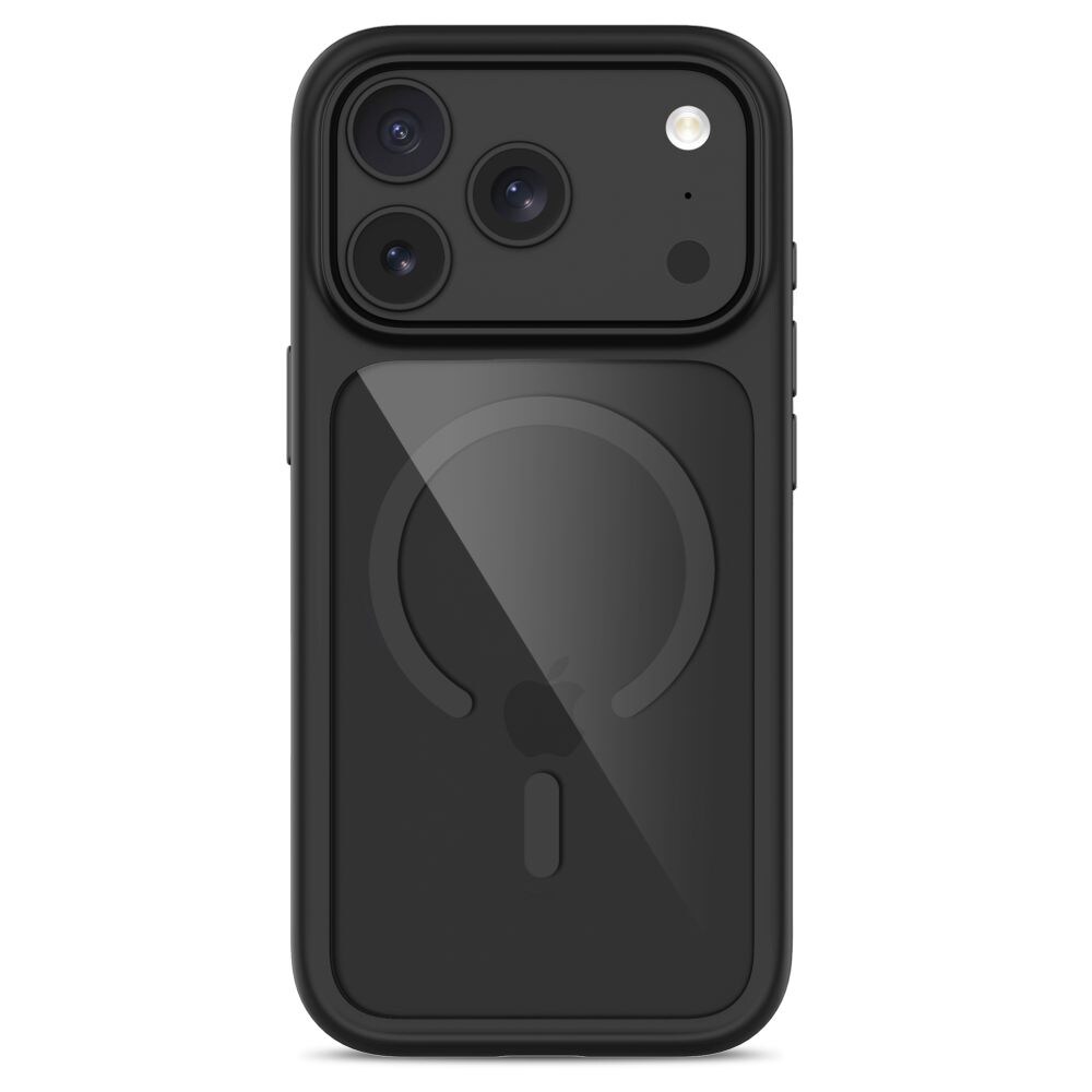 Tech-Protect MagOne CC MagSafe-etui + hærdet glas (2-pak) til iPhone 18 Pro / 17 Pro – Klar sort